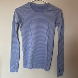 Lululemon swiftly tech long sleeve top. Size 4. blue